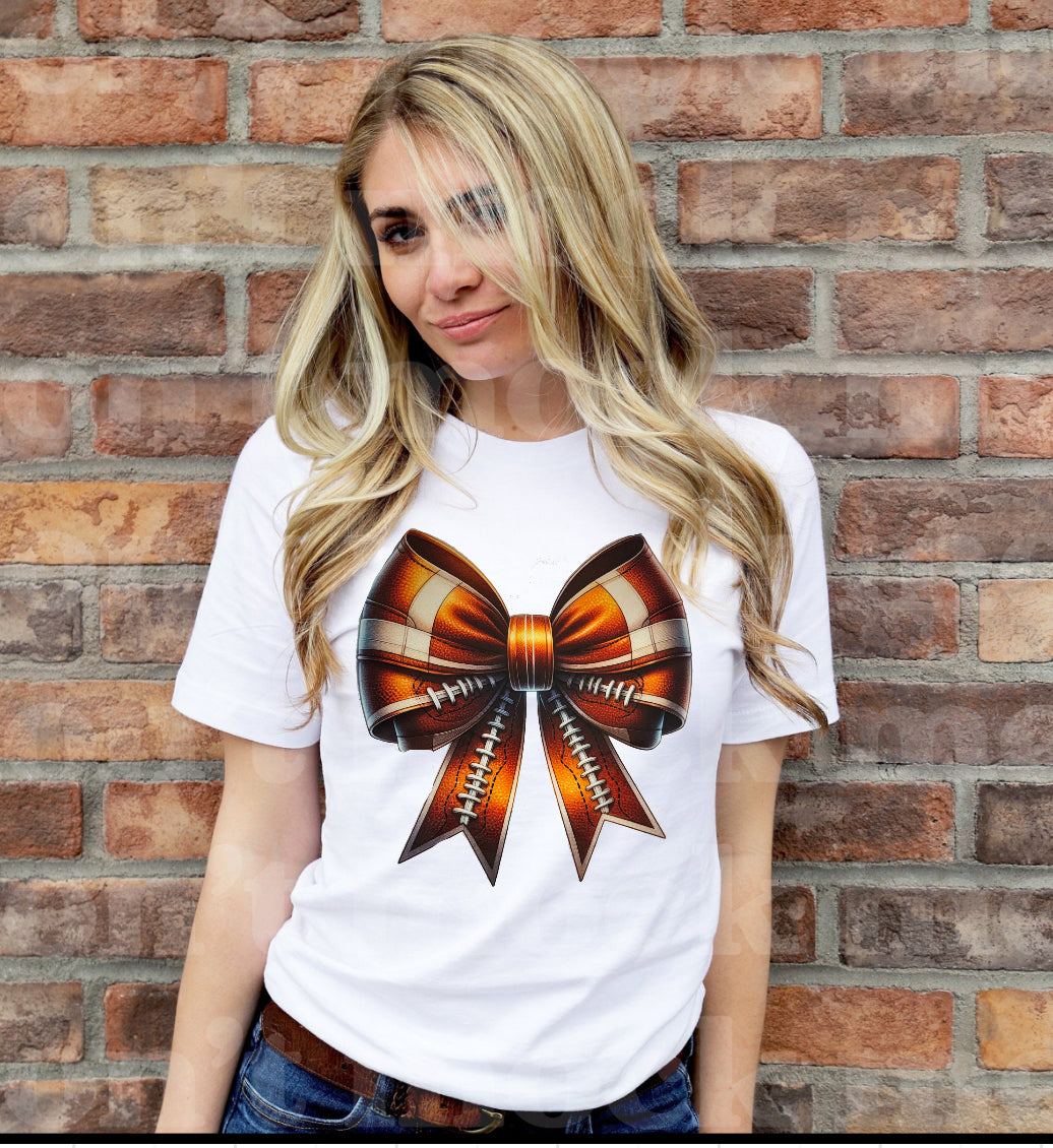 Football 🏈 Bow Tshirt