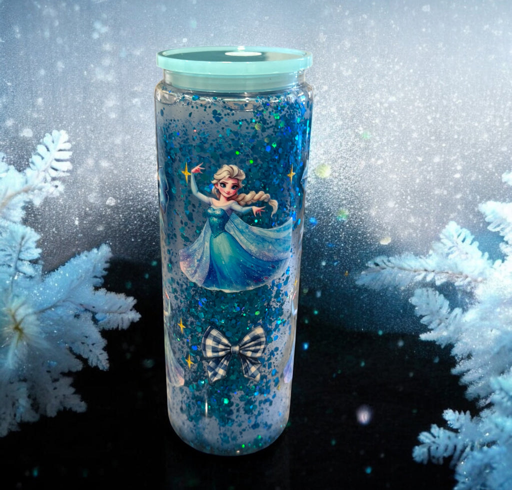 Frozen theme 20 oz glass cup