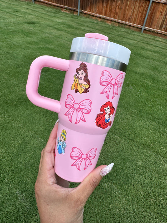 Princess and bows tumbler