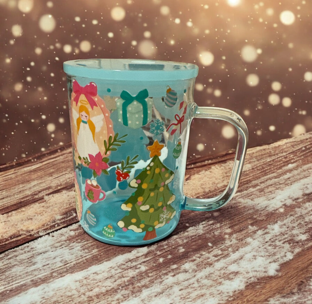 17oz blue Christmas mug