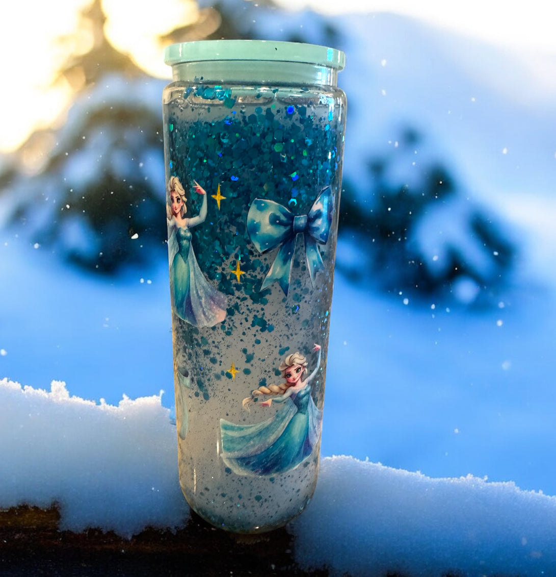Frozen theme 20 oz glass cup