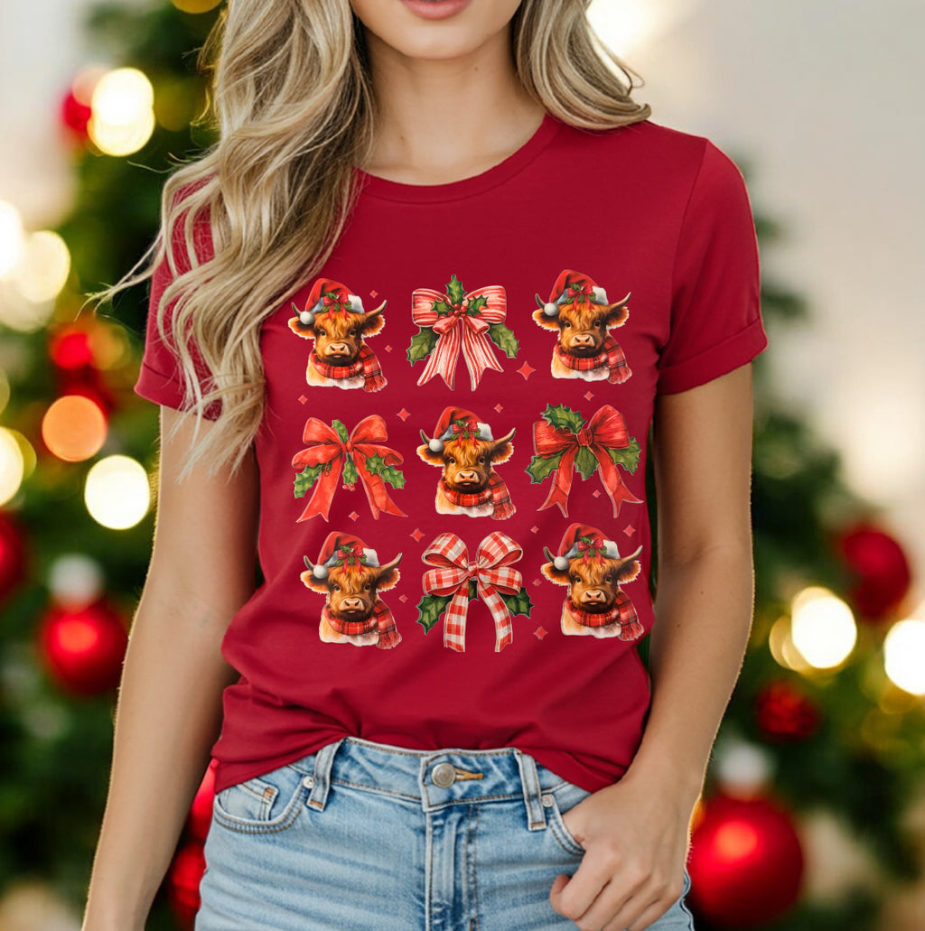 Christmas Cow T shirt