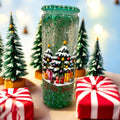 20ozGreeen Christmas trees snowglobe cup