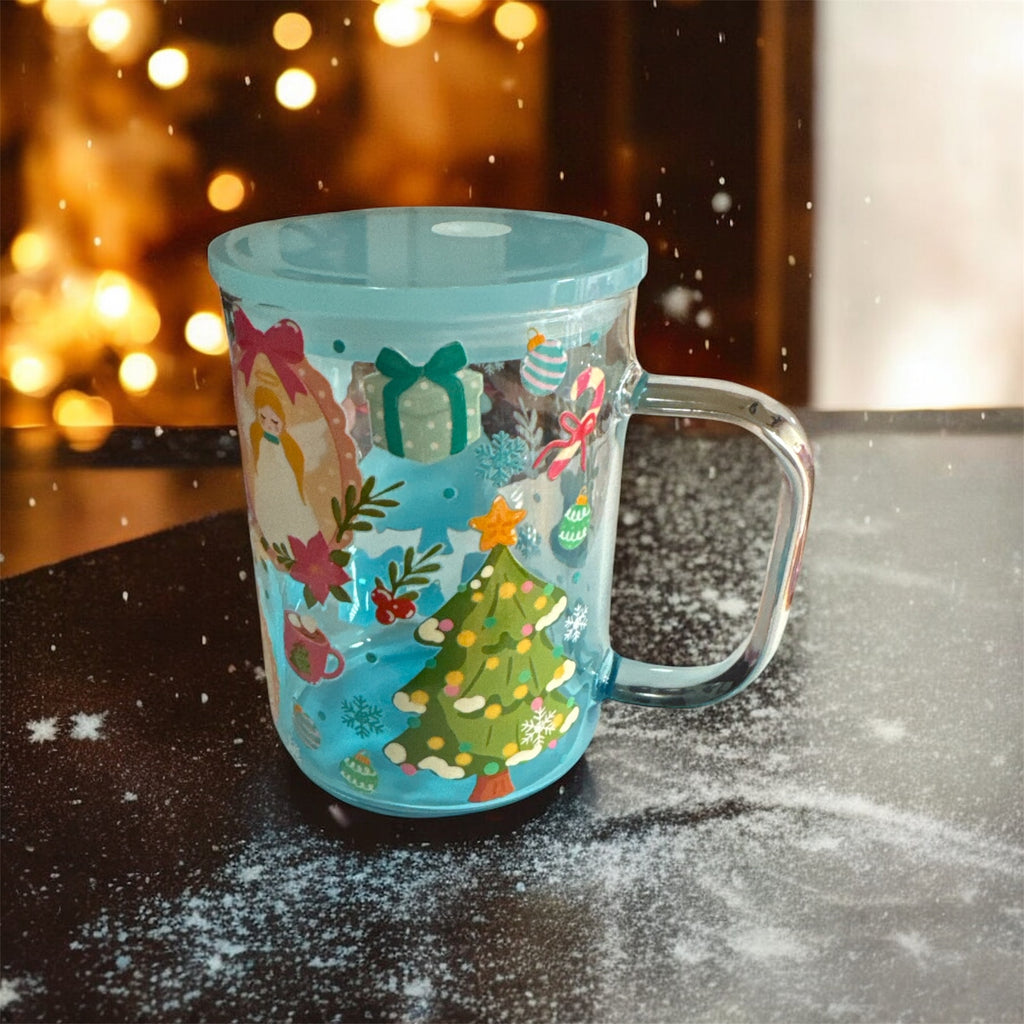 17oz blue Christmas mug