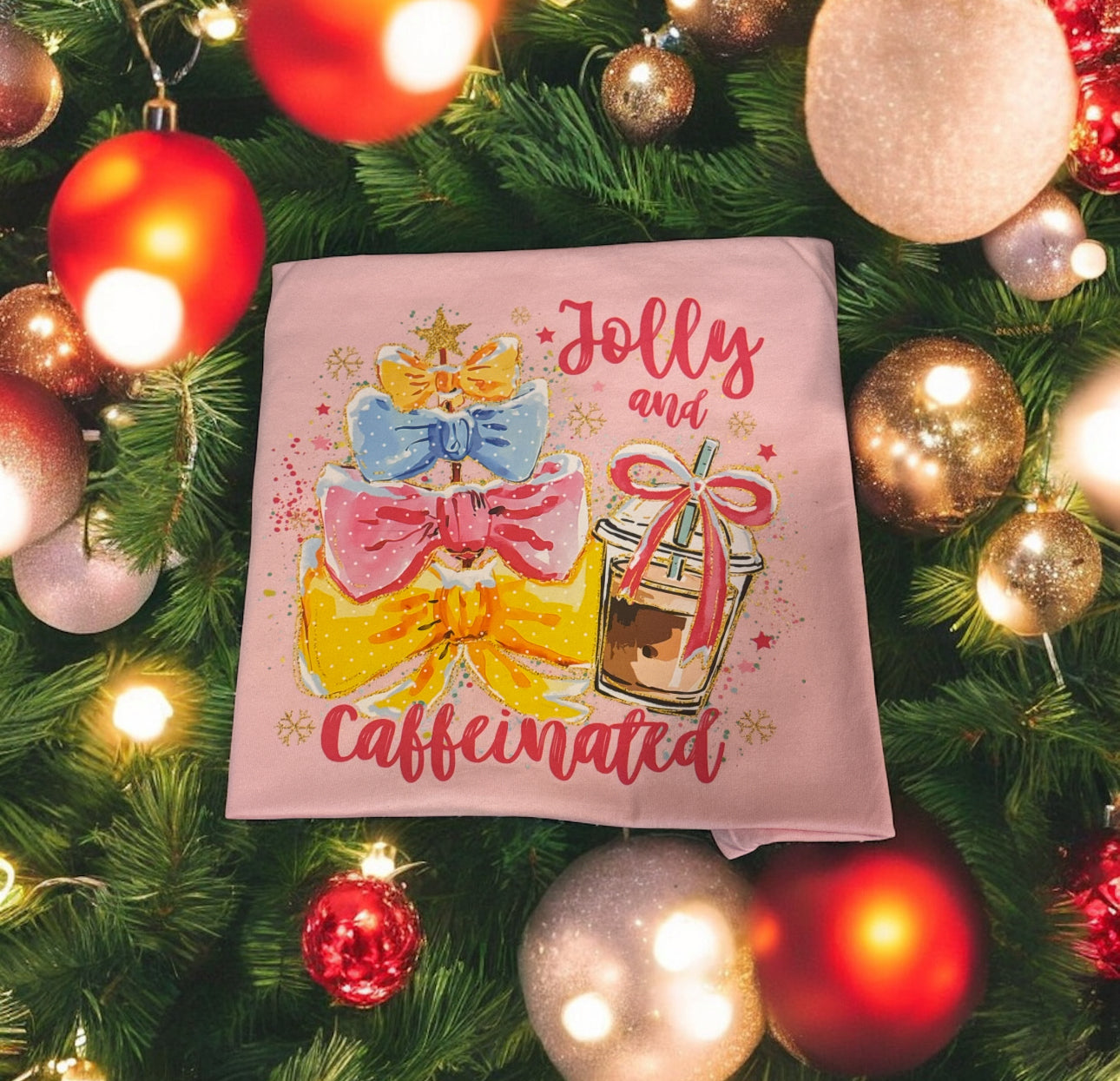 Jolly and caffeinated Large Tshirt