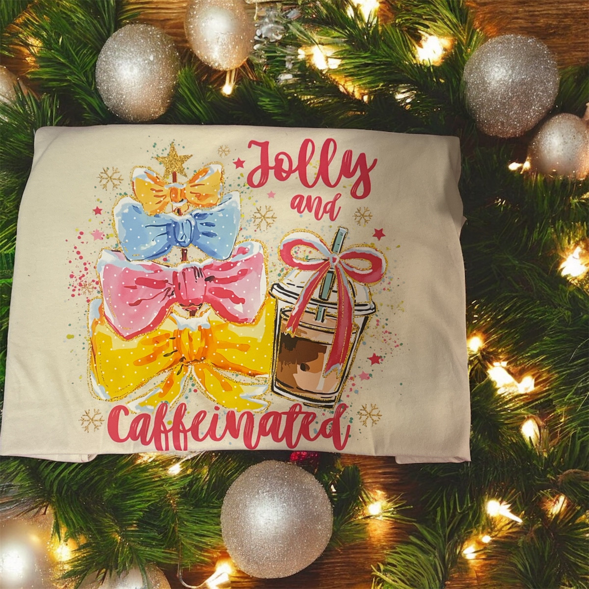Jolly and caffeinated Large Tshirt