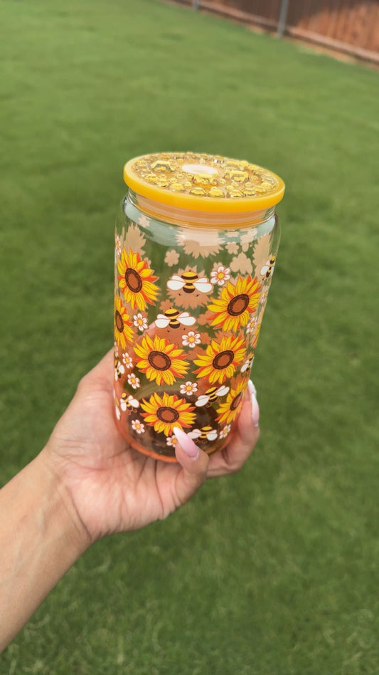 🌻 Sunflower Glass cup 🌻